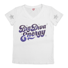 Load image into Gallery viewer, Big Diva Energy - Sparkle City - White/Purple

