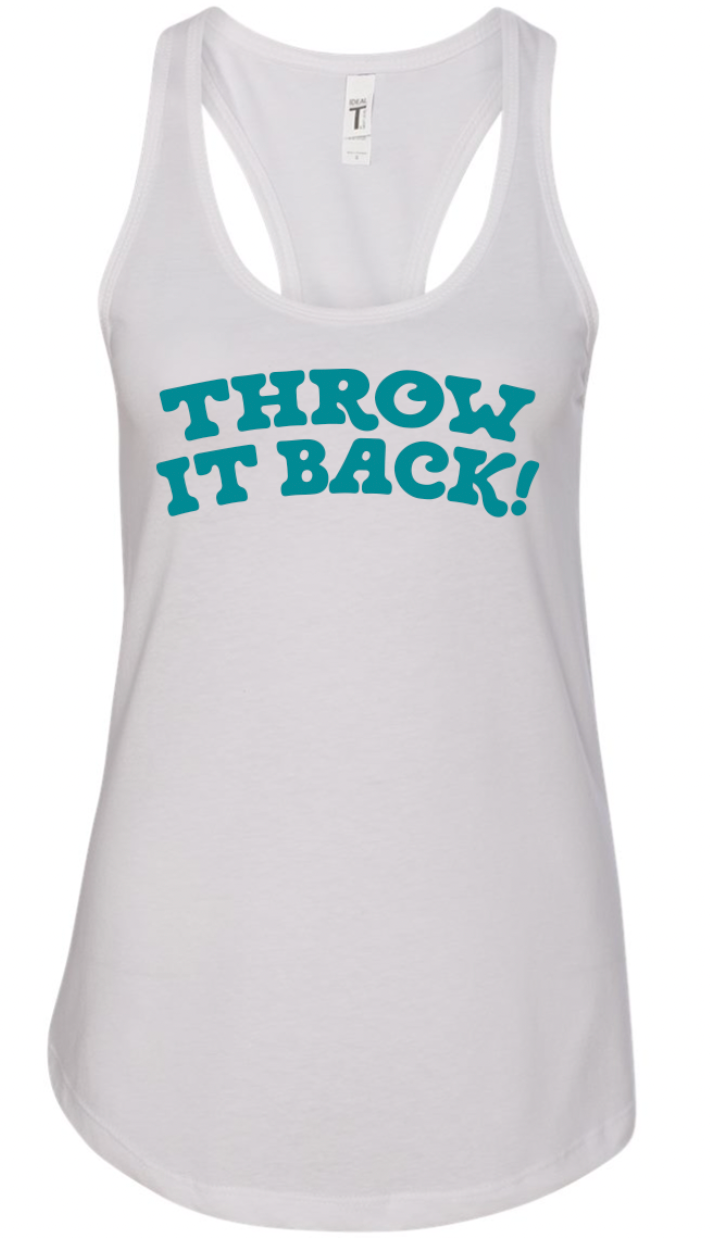 Throw it Back - Teal/White - Tank Top