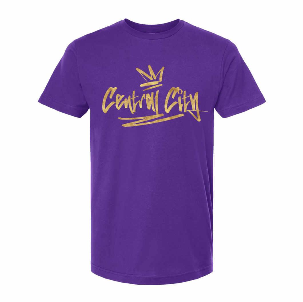 Central City - Graffiti/Street Names - T-Shirt in Purple