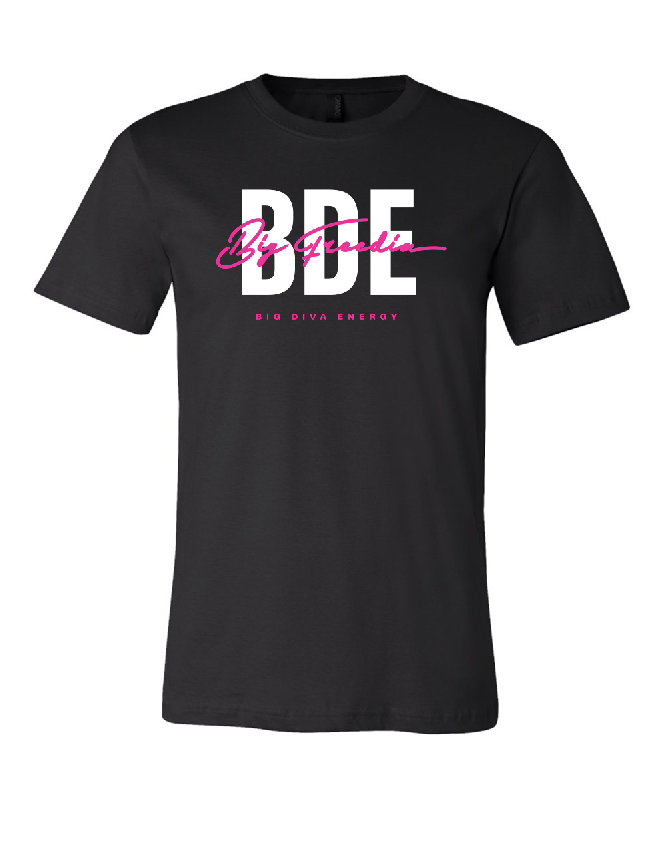 Unisex Big Diva Energy T-Shirt - Black/Pink