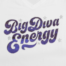 Load image into Gallery viewer, Big Diva Energy - Sparkle City - White/Purple
